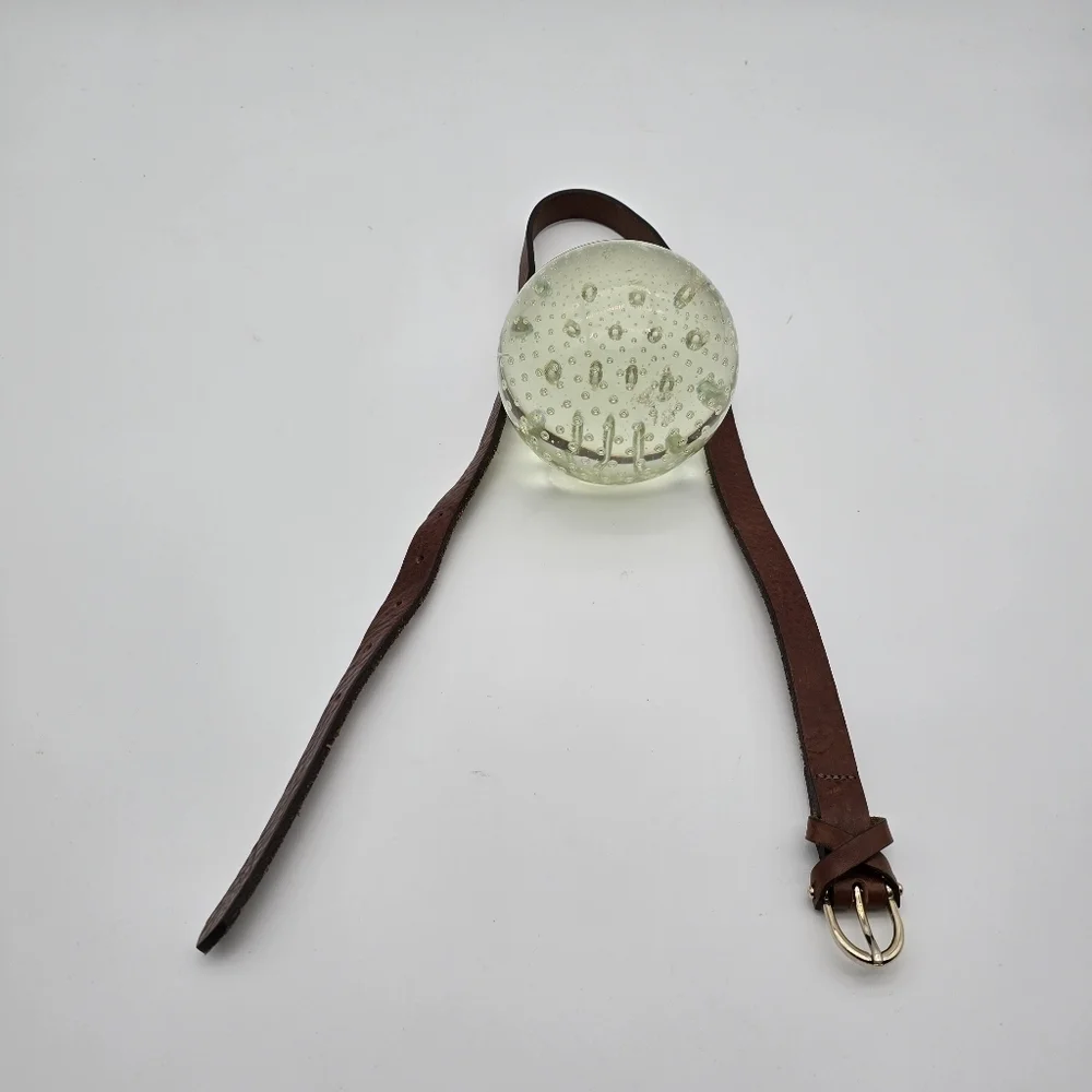 British Belt Company Leather Brass 27 28 29 30 32 Womens Brown